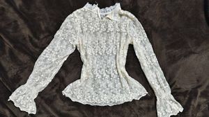 Elegant White Lace Blouse