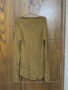 mustard Knit Top