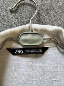 Original Zara White Half Sleeve Shirt