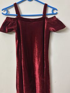 Velvet Cold Shoulder Dress