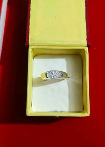 solid pure silver gents ring