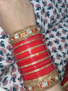 red wedding bangle set ❣️ brand new with box