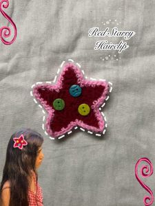 Cute Red Starry Hairclip