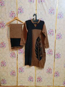 🇳🇿💫🎀Elegant Brown &amp; Black Kurta Set