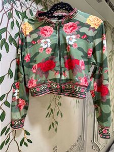 Floral Camo Zip-Up Jacket