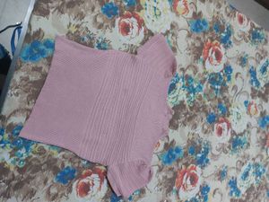 Pink Ribbed Knit Top