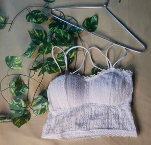 Floral Lace Beautiful Back Wireless Tube Tops Bra