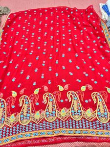Vibrant Red Kurta Set with Dupatta