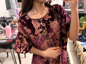 Floral Velvet Mini Dress