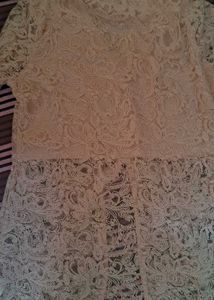 Elegant Lace Overlay Top baby pink
