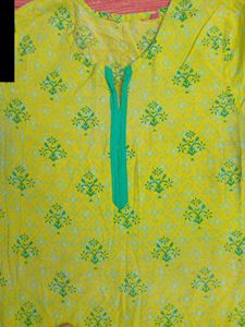 Lime Green 🍋‍🟩 Kurti & Leggings Set