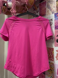 Vibrant Pink Short Sleeve gym t shirt
