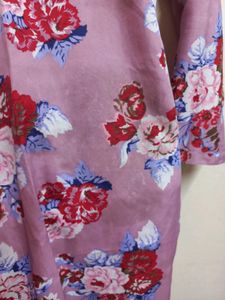 Floral Print Chiffon Kurta