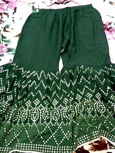 Green Bandhani sharara