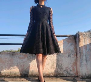 Price Drop For One Day ! Elegant Matte Black Dress