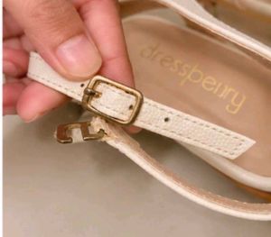 Stylish White Block Heels (2.5 inch)