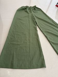Flowy Olive Green Palazzo Pants