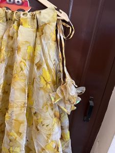 Yellow Organza Festive Lehanga