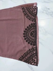 Elegant Mauve Embroidered Kurta Piece 3pc xxl