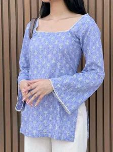 Charming Lavender Floral short Kurtii