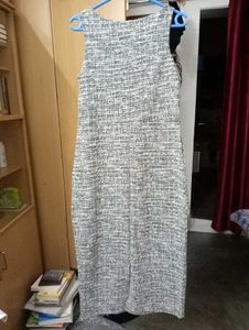 Chic Grey Tweed Dress