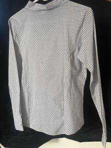 Chic Geometric Print Button-Up Shirt