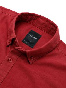 Men's Red Button-Down Shirt