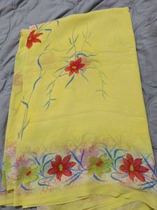 yellow color saree
