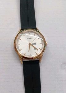 Fossil Analog Watch with Black Strap