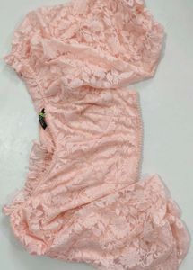 Pink Lace Crop Top