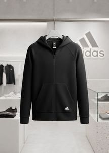 Adidas Black Full Zip Hoodie