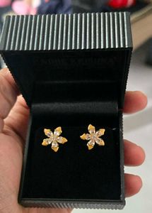 Anti Tarnish Gold Flower Stud Earrings