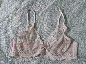 Sheer Lace Floral Bra