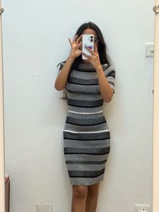 KENDAL JENNER inspired Striped Mini Bodycon Dress