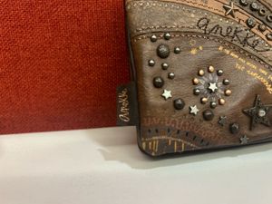 SALE Anekke Brown Star Studs Leather Wallet