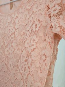 Max Peach Lace Dress