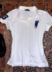 RL dupe White Polo Shirt with Emblem