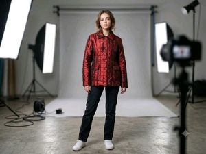 Red Quilted Jacket