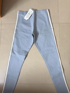 Stylish Light Blue Pants with White Stripes