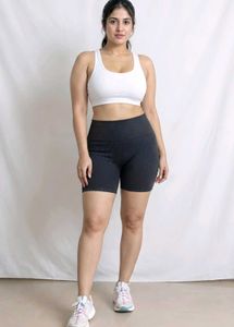 Women's Ribbed Athletic Shorts Free Size 26 To 32