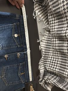 Denim Button-Front Mini Skirt