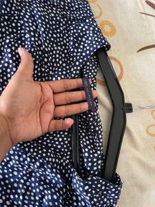 Navy Blue Dotted top