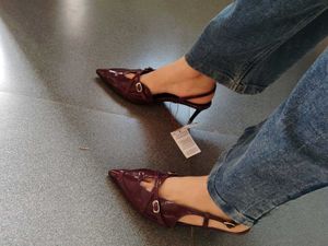 Zara Burgundy Heels