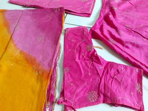 rajputi suit .Beautiful Pink Lehenga Choli with Du