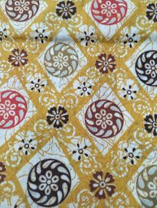 Yellow Floral Suit Material