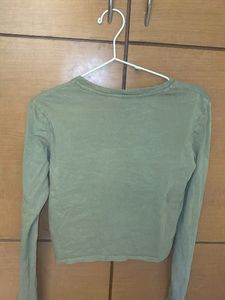 Zara Long Sleeve Crop Top