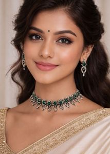 Beautiful Oxidised Necklace &amp; Earring Set