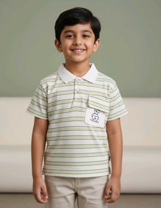 Cute Striped Polo Shirt