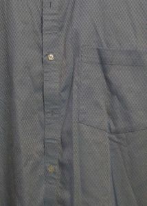 Men's Blue Printed Long Sleeve Shirt