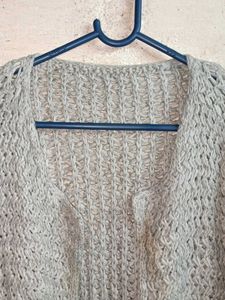 Oversized Winter Fashion Knit Shrug Grey